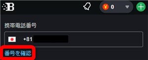 ボンズカジノ　電話番号確認